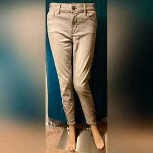 White House Black Market Grey Mid Rise Skinny Ankle Jeans